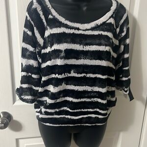 Crop length lightweight sweater